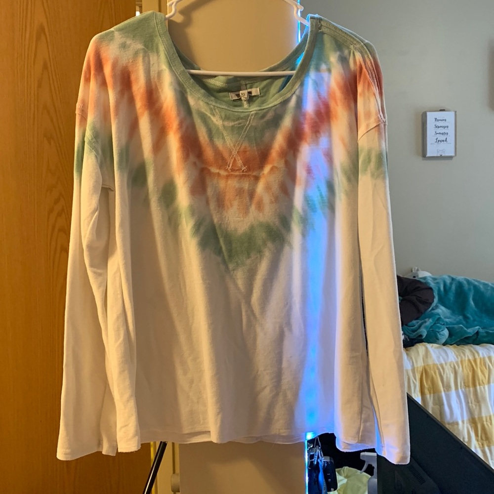 maurice’s tie dye oversized long sleeve t-shirt